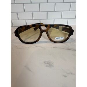 Jason Wu Tortoise Aviator Sunglasses Yellow Tint Lens 100% UV Protection NEW